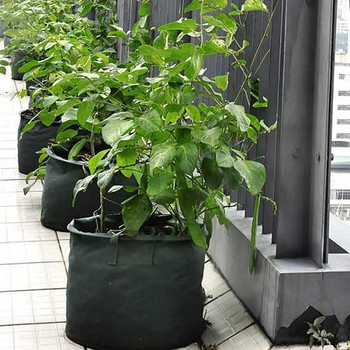 Potato Grow Bag DIY Potato Grow Planter PE Παχύ ύφασμα Φυτεύοντας τσάντα δοχείου Vegetable Onion Grow Bag Garden Growing Bag