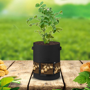 Чанти за отглеждане на растения 7/10 галона Чанта за отглеждане на растения Аерация Водоустойчива кофа за засаждане на картофи Градински саксии и саксии