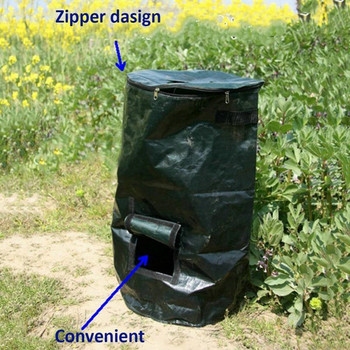 1Pcs Органични отпадъци Кухненска градина YardFruit Торба за компост Екологична PE плат Плантер Изхвърляне на кухненски отпадъци Органична торба Гореща