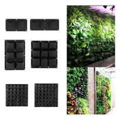 4 9 25 72 buzunare verticală grădină perete plantă saci de cultivare plantare negru agățat jardinier ghivece unelte țesătură flori de interior acasă jardin