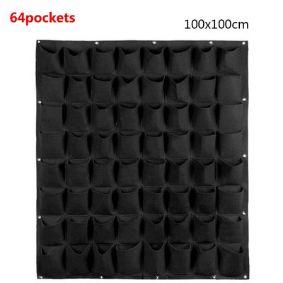 4 9 25 72 buzunare verticală grădină perete plantă saci de cultivare plantare negru agățat jardinier ghivece unelte țesătură flori de interior acasă jardin