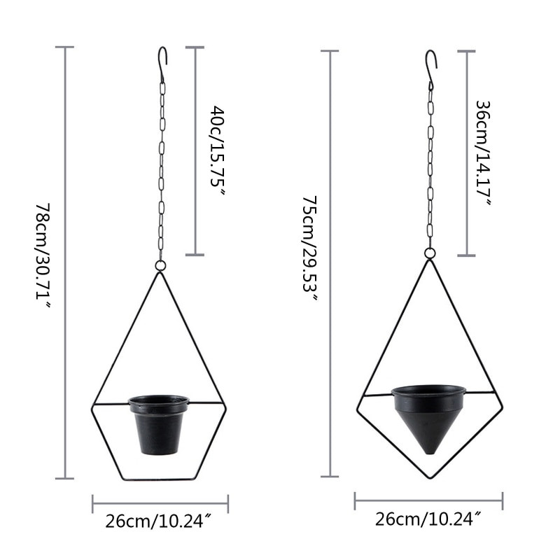 Geležinis kabantis gėlių vazonas Dekoratyvinis vazonas gėlių krepšelis Sodo vazonai Vazonas gėlių vazonas Kabantis vazonas Namų dekoravimas