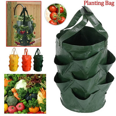 Φράουλα Φύτευση Γλάστρα Gardening Flower Pot Gardening Planting Grow Bag Ενυδατική αναπνεύσιμη τσάντα Σακούλα καλλιέργειας πολλαπλών στομάτων