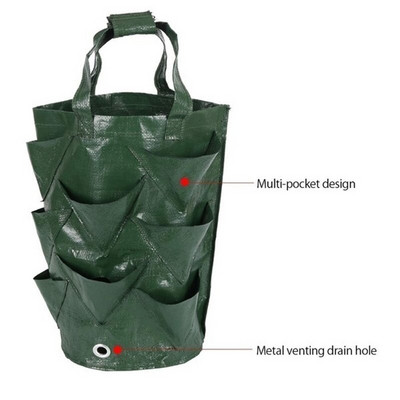 Eper ültető cserep Kertészet Virágcserép Kertészet Ültetés Növekedési Táska Hidratáló Légáteresztő Táska Többszájú termesztőtáska