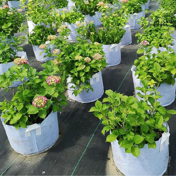 24 μεγεθών οικολογικές σακούλες φύτευσης λευκή μη υφασμένη τσάντα δοχείου κατάλληλη για υπαίθρια λουλούδια λαχανικών φυτωρίου εσωτερικού χώρου Καλλιέργεια