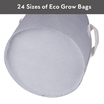 24 размера екологични торби за засаждане бяла нетъкана чанта за контейнери, подходяща за открити вътрешни разсадници зеленчуци цветя Отглеждане