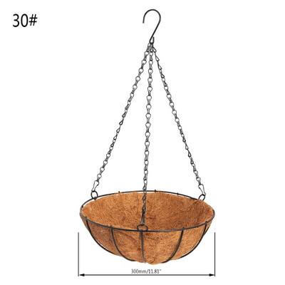 Agățat nucă de cocos Legume Ghiveci Coș Căptușeală Jardinieră Decor de grădină Fier Art