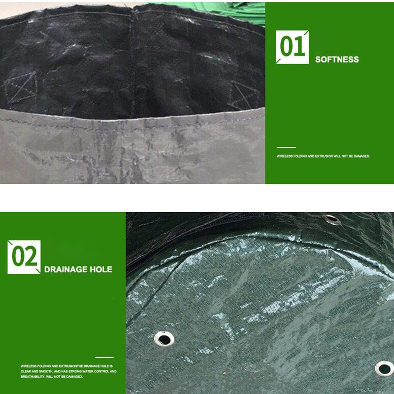 Φυτεύστε υφασμάτινες τσάντες PE Καλλιέργεια πατάτας Σάκοι φύτευσης λαχανικών Τσάντες κήπου Γλάστρες φυτευτές Grow Bag Farm Home Garden Tool