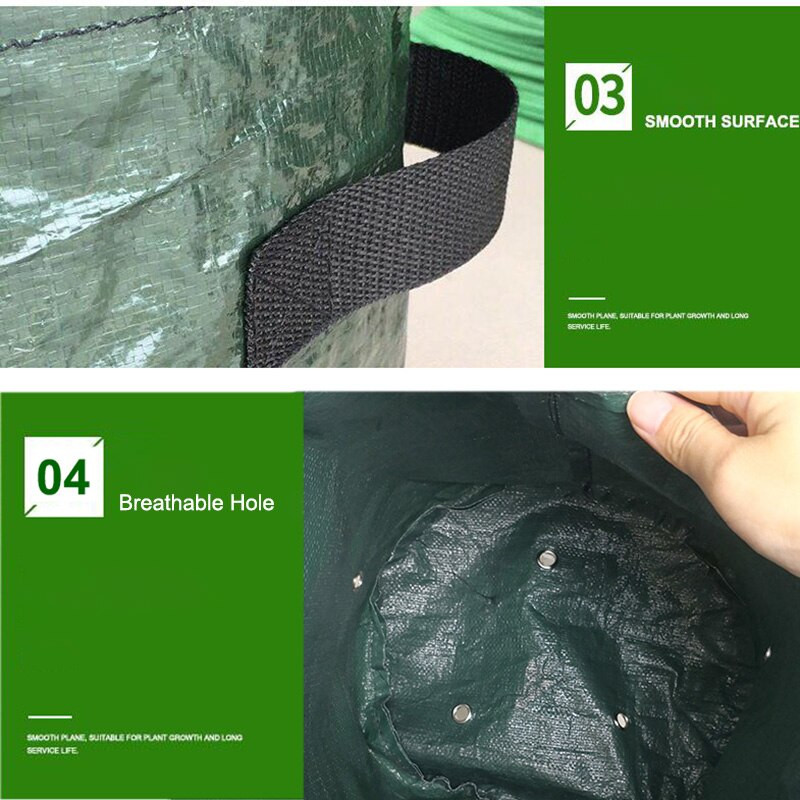 Φυτεύστε υφασμάτινες τσάντες PE Καλλιέργεια πατάτας Σάκοι φύτευσης λαχανικών Τσάντες κήπου Γλάστρες φυτευτές Grow Bag Farm Home Garden Tool