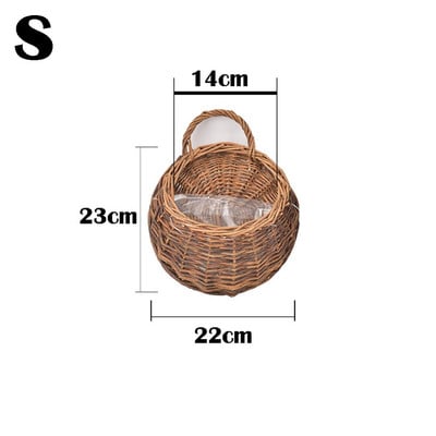 1 vnt. Gėlių sodintuvas prie sienos pakabinamas pinti rattam krepšelio sodinami augalai, skirti lauke