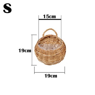 1 vnt. Gėlių sodintuvas prie sienos pakabinamas pinti rattam krepšelio sodinami augalai, skirti lauke