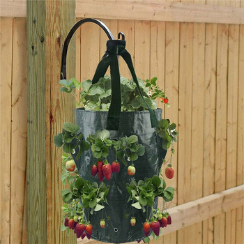 Τσάντα φυτεύματος κήπου 3 γαλόνια Τσάντες φράουλας Grow Κρεμαστές γλάστρες φυτευτής πολλαπλών στομίων Κάθετη τσάντα φυτευτή πατάτας λουλουδιών