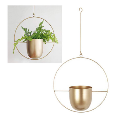 Coș de jardinier suspendat metal perete tavan ghiveci balcon decorativ