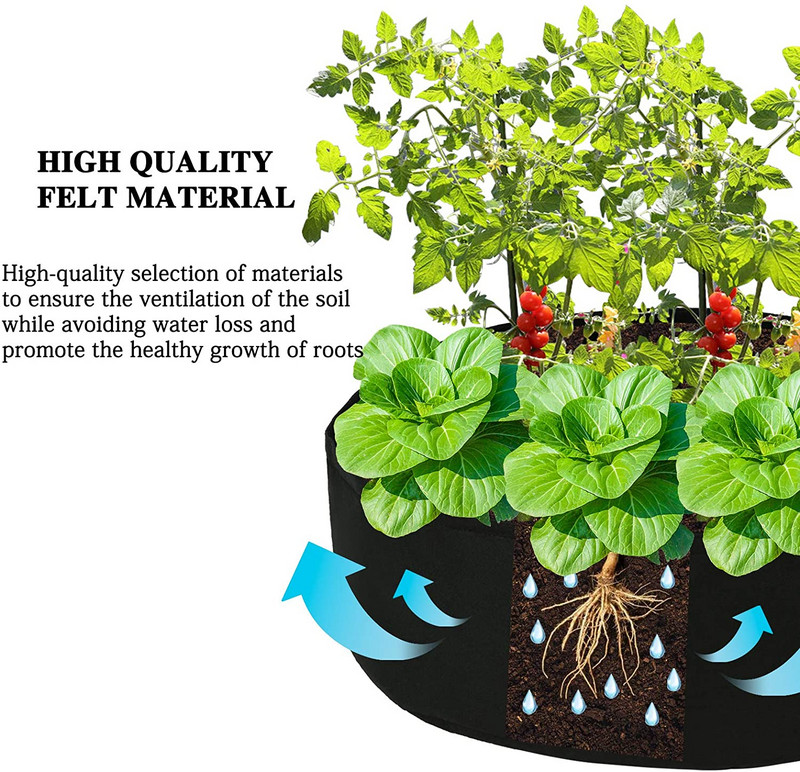 Sodo pakeltos lysvės auginimo maišeliai ūkiniams augalams Gėlės Daržovės Žolelių vazonai Sodo reikmenys