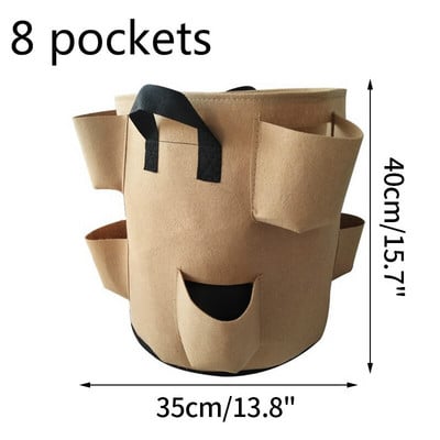 5/10 gallon epertermesztő táska Filc ültető virágcserepek Zöldségtermesztő edények Szövet élő ültető palántatenyésztő táska