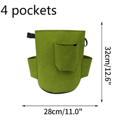 5/10 gallon epertermesztő táska Filc ültető virágcserepek Zöldségtermesztő edények Szövet élő ültető palántatenyésztő táska