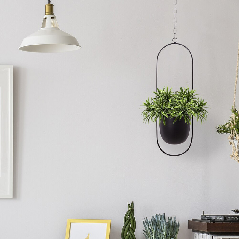 Fém akasztós cserepek akasztó lánc akasztós virágtartó kosár virágcserep láncakasztó lengő virágkosár dekoratív tartó