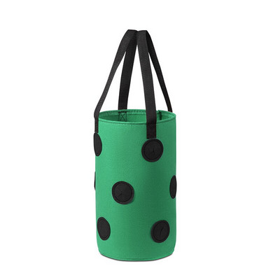 Sac de plantare de căpșuni agățat de grădină cu coș de cultivare durabil, nețesut, nedeformat, cu 12 găuri, pentru plantarea ardeiului