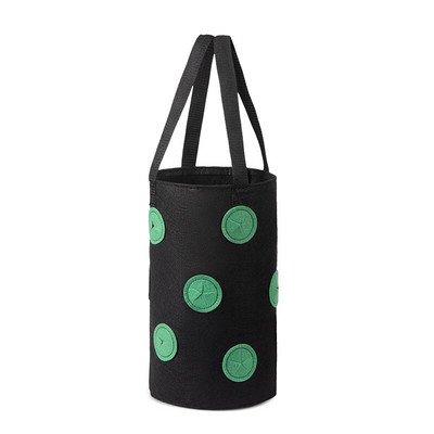 Sac de plantare de căpșuni agățat de grădină cu coș de cultivare durabil, nețesut, nedeformat, cu 12 găuri, pentru plantarea ardeiului