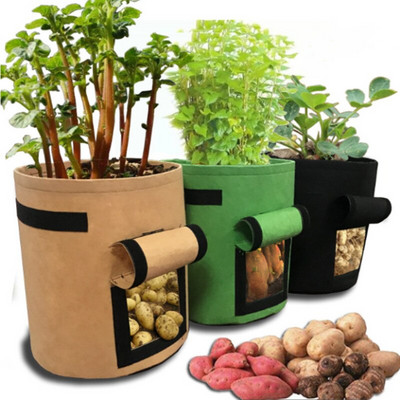 1 ΤΕΜ. 3 μεγεθών Felt Plant Grow ECO Bags Nonwoven Fabric Garden Pot Pot Θερμοκήπιο Λαχανικών Καλλιέργεια Ενυδατικό Κάθετο Εργαλείο SW