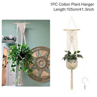 Vânzări fierbinți 100% handmade macrame plante cuier flori/ghiveci cuier pentru decorarea peretelui curte grădină