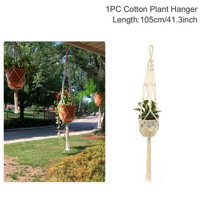 Vânzări fierbinți 100% handmade macrame plante cuier flori/ghiveci cuier pentru decorarea peretelui curte grădină
