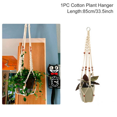 Vânzări fierbinți 100% handmade macrame plante cuier flori/ghiveci cuier pentru decorarea peretelui curte grădină