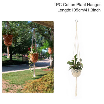 Vânzări fierbinți 100% handmade macrame plante cuier flori/ghiveci cuier pentru decorarea peretelui curte grădină