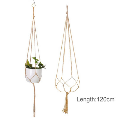 Vânzări fierbinți 100% handmade macrame plante cuier flori/ghiveci cuier pentru decorarea peretelui curte grădină