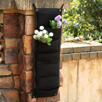 7 джоба, висящи на стената чанти за отглеждане на растения Плантатор Вертикална градина Зеленчукова жива градинска чанта Чанти за отглеждане на разсад