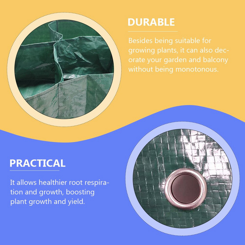 Patul de grădină înălțat Grădinărit în aer liber Sacul de plantare Patul de grădină cu patru grile