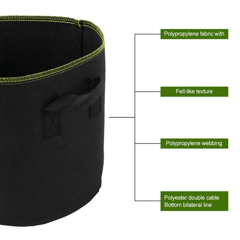 Kontejner za farme sjemena, povrće, krumpir, torba za uzgoj, posuda za cvijeće od filca 5/7/10 galona