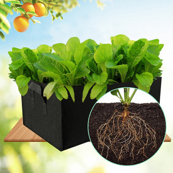 Rectangle Grow Bags Thichkened Non-Waven Fabric Plant Containers Τσάντες φυτευτή για καρότο πατάτας κρεμμύδι Taro Radish Peanut