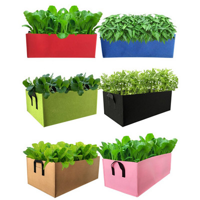 Rectangle Grow Bags Thichkened Non-Waven Fabric Plant Containers Τσάντες φυτευτή για καρότο πατάτας κρεμμύδι Taro Radish Peanut