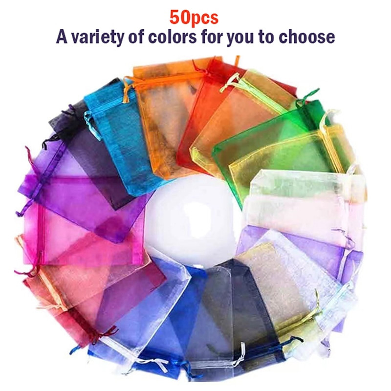 50 buc saci de protecție pentru fructe pentru controlul dăunătorilor, saci de plasă cu șnur de grădină, saci de plasă pentru struguri, saci de creștere a plantelor