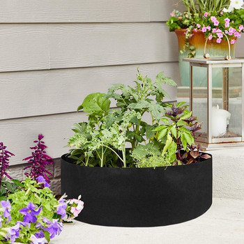 ΝΕΟ 50/80/120/130/cm Non-woven Fabric Κήπος υπερυψωμένο κρεβάτι στρογγυλό δοχείο φύτευσης Grow Bags Fabric Planter Pot For Plants Nursery