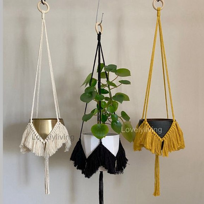 colgador de macetas macrame κρεμαστά φυτά κρεμάστρα ζαρντινιέρες για θήκη φυτών διακόσμηση βεράντας καλάθι boho home