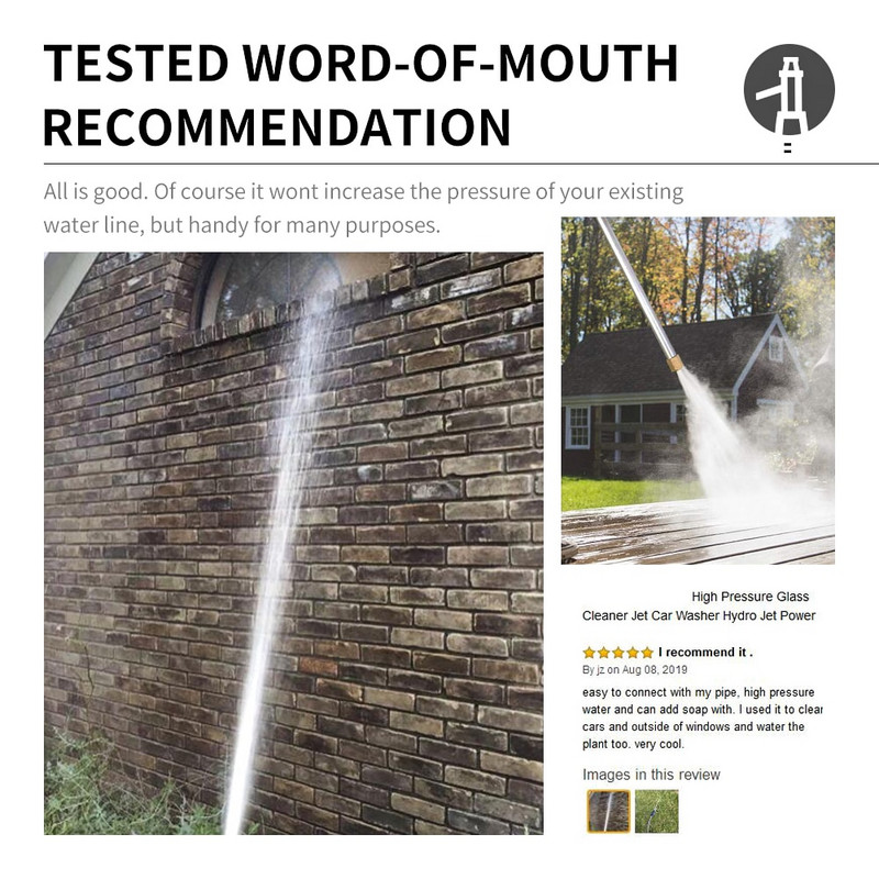 Meijuner autós nagynyomású vízpisztoly 46 cm-es Jet kerti mosó tömlő pálca fúvóka permetező öntöző spray sprinkler tisztítóeszköz