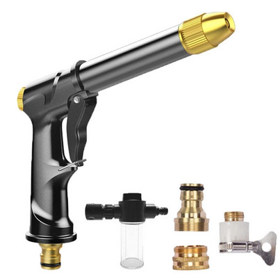 Nešiojamas aukšto slėgio vandens pistoletas skirtas valyti automobilių plovimo mašiną Sodo laistymo žarnos antgalis Purkštukas Putplasčio vandens pistoletas Dropshipping