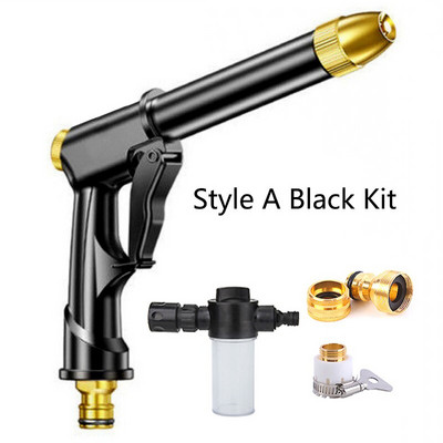 Új nagynyomású mosó vízpisztoly kerti tömlőfúvóka permetező permetező vízsugárhoz habos edény autó elektromos tisztítóeszköz