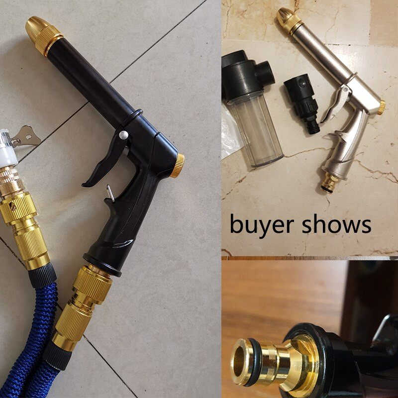 Új nagynyomású mosó vízpisztoly kerti tömlőfúvóka permetező permetező vízsugárhoz habos edény autó elektromos tisztítóeszköz