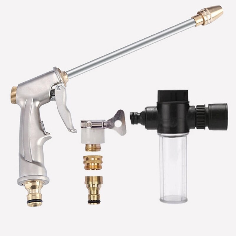 Új nagynyomású mosó vízpisztoly kerti tömlőfúvóka permetező permetező vízsugárhoz habos edény autó elektromos tisztítóeszköz