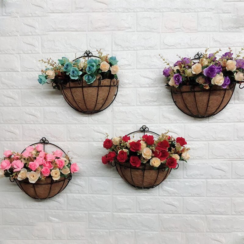 25 cm / 30 cm / 35 cm vazonas Geležinis kokosas "Pasidaryk pats" Sodas Kabantys sodinukai Sieniniai Krepšeliai Puodai Pusiau apvalūs Sodo Namų Sienų Apdaila