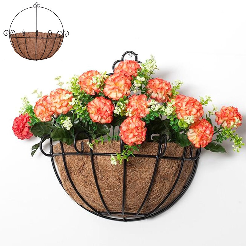 25 cm / 30 cm / 35 cm vazonas Geležinis kokosas "Pasidaryk pats" Sodas Kabantys sodinukai Sieniniai Krepšeliai Puodai Pusiau apvalūs Sodo Namų Sienų Apdaila