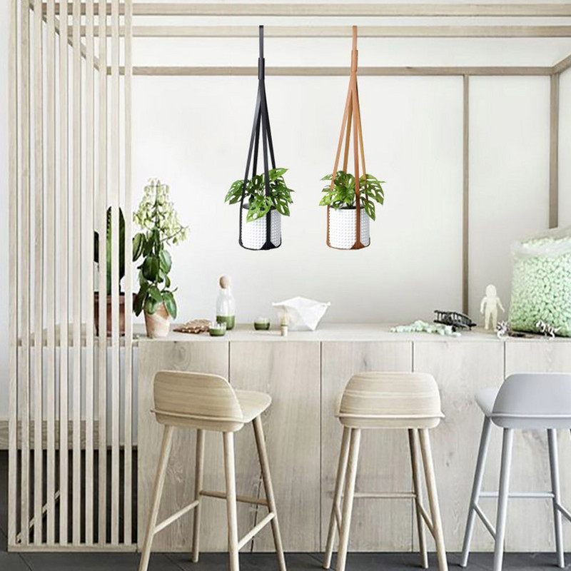 Balkono dekoras Vidinis oro pakabos diržas Namų dekoras Pakabinamas vazono laikiklis gėlių vazonų laikiklis Kabantys krepšeliai augalų kabykla