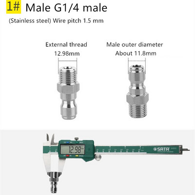 Réz 1/4" nagynyomású gyorscsatlakozó autómosó adapter vízpisztoly hidraulikus csatlakozók csatlakozók kerti öntözéshez
