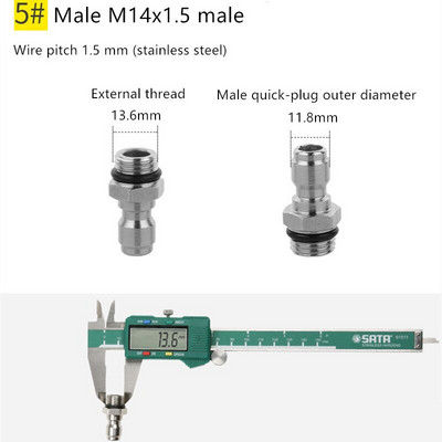 Réz 1/4" nagynyomású gyorscsatlakozó autómosó adapter vízpisztoly hidraulikus csatlakozók csatlakozók kerti öntözéshez