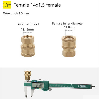 Réz 1/4" nagynyomású gyorscsatlakozó autómosó adapter vízpisztoly hidraulikus csatlakozók csatlakozók kerti öntözéshez
