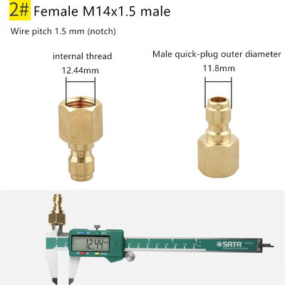 Réz 1/4" nagynyomású gyorscsatlakozó autómosó adapter vízpisztoly hidraulikus csatlakozók csatlakozók kerti öntözéshez