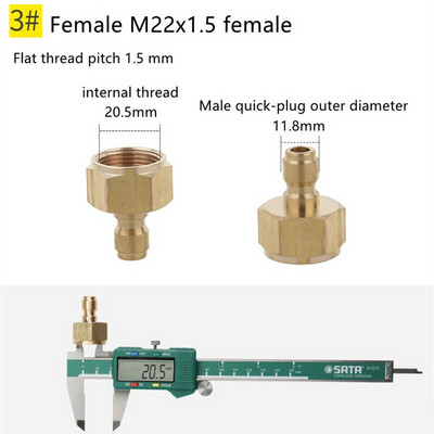 Réz 1/4" nagynyomású gyorscsatlakozó autómosó adapter vízpisztoly hidraulikus csatlakozók csatlakozók kerti öntözéshez